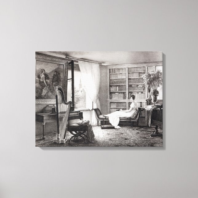 Lienzo Madame Recamier en la Abbaye-aux-Bois (Anverso)