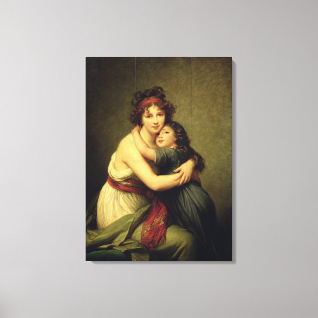 Lienzo Madame Vigee-Lebrun y su hija (Anverso)