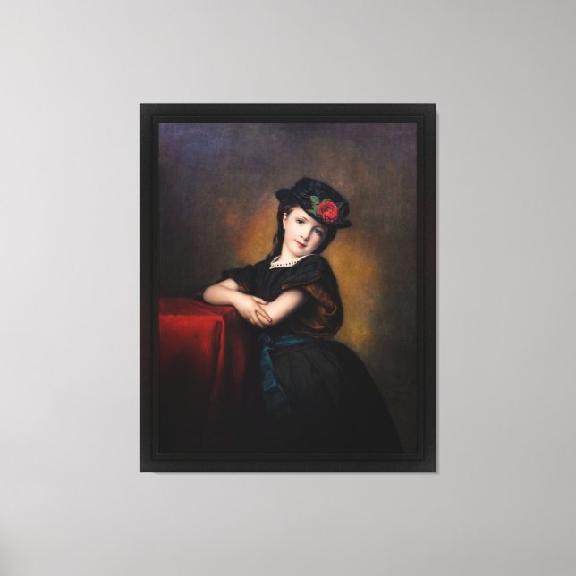 Lienzo Mädchenporträt por Samuel Baruch Ludwig Halle (Anverso)