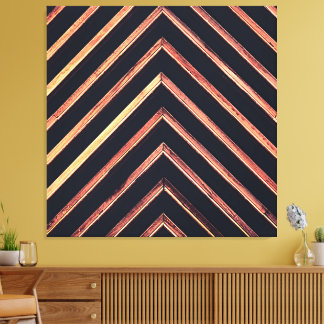 Lienzo Madera geométrica: patrón de cheurón abstracto
