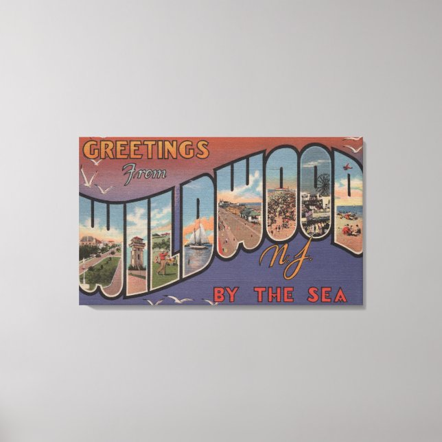 Lienzo Madera silvestre en el mar, Nueva Jersey (Anverso)