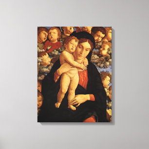 Lienzo Madonna de los Querubines por Andrea Mantegna