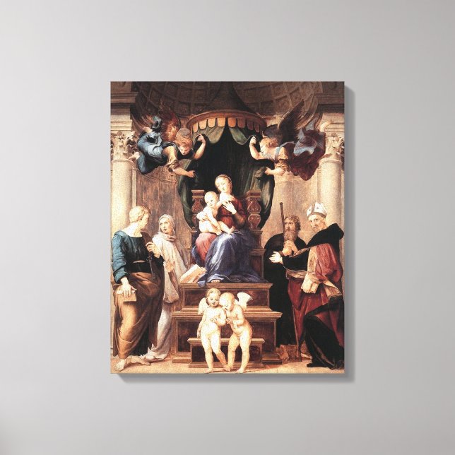 Lienzo Madonna del Baldacchino - Rafael - c1506 (Anverso)