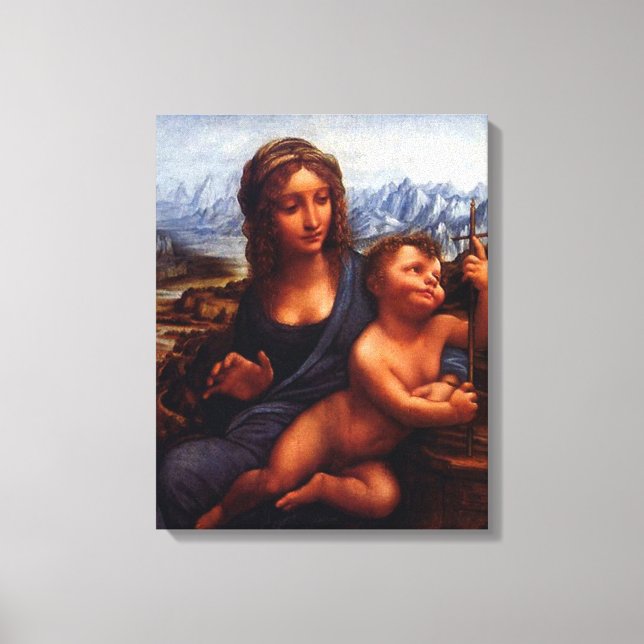 Lienzo madonna del bobinado de hilados, Leonardo Da Vinci (Anverso)