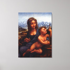 Lienzo madonna del bobinado de hilados, Leonardo Da Vinci