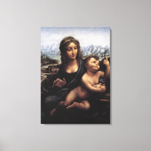 Lienzo madonna del bobinado de hilados, Leonardo Da Vinci