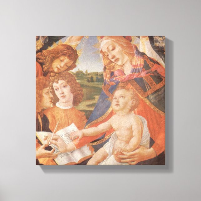 Lienzo Madonna del Magnificat de Sandro Botticelli (Anverso)
