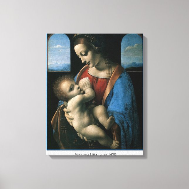 Lienzo Madonna Litta Leonardo Da Vinci (Anverso)