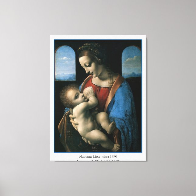 Lienzo Madonna Litta Leonardo Da Vinci (Anverso)