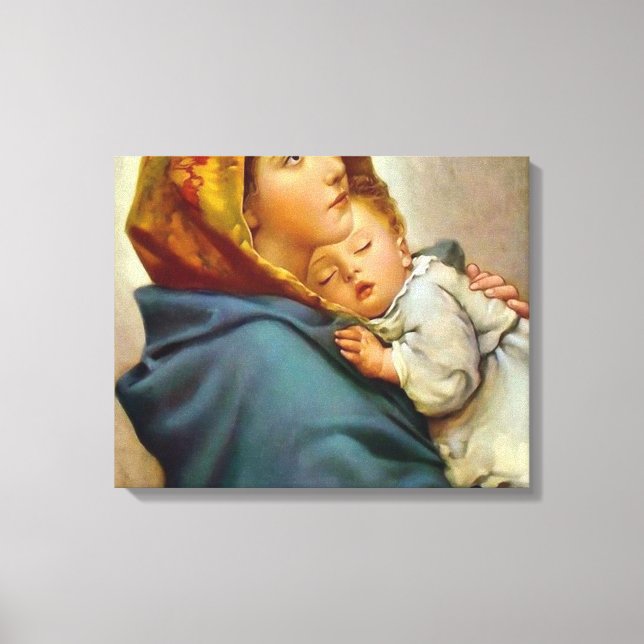 Lienzo Madonna Y El Niño Roberto Ferruzzi (Anverso)