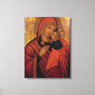 Lienzo Madonna y niño, c.1650 (el panel)