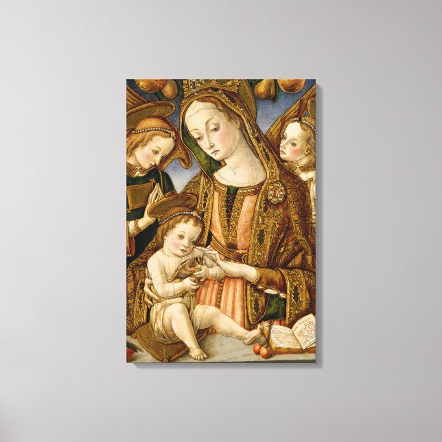 Lienzo Madonna y niño con dos ángeles (Anverso)