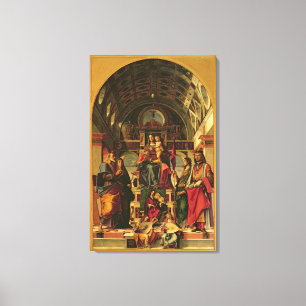 Lienzo Madonna y niño con los santos, 1499