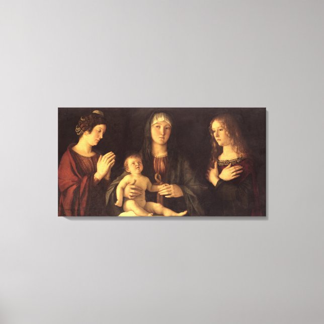 Lienzo Madonna y niño con Santa María Magdalena y St. (Anverso)