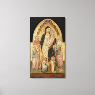 Lienzo Madonna y niño Enthroned