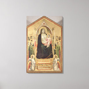 Lienzo Madonna y niño Enthroned, c.1300-03 (PRE-restor