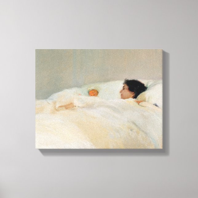 Lienzo Madre de Joaquin Sorolla Madre e hija en s (Anverso)