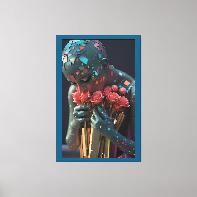 Lienzo Madre, diosa de amor que escupe - Ken Gage Art (Anverso)