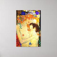 Madre e hijo por Gustav Klimt Large Art Nouveau