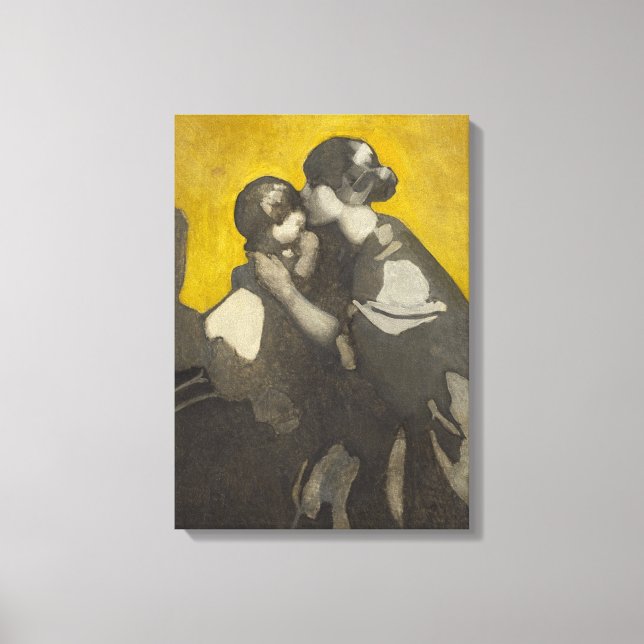 Lienzo Madre e hijo (por Norah Neilson Gray) (Anverso)