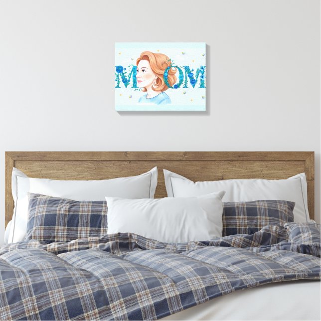 Lienzo Madre Floral Azul (Insitu(Dormitorio))