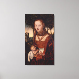 Lienzo Madre joven con hijo