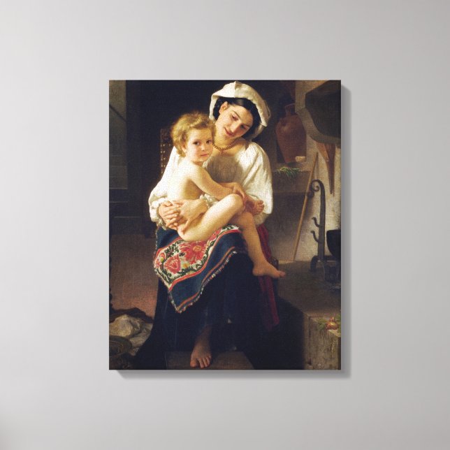 Lienzo Madre Joven Mirando A Su Hijo (Anverso)
