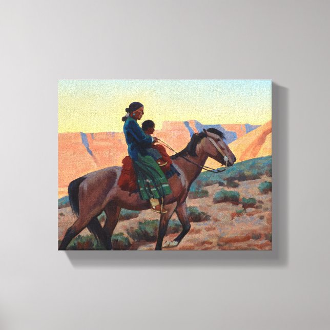 Lienzo Madre navajo, 1945, de Maynard Dixon (Anverso)