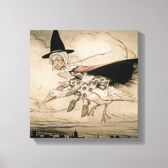 Lienzo Madre oca, portada de "Madre Goose el Ol" (Anverso)