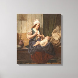 Lienzo Madre sosteniendo a su hijo (por Rudolf Jordan)