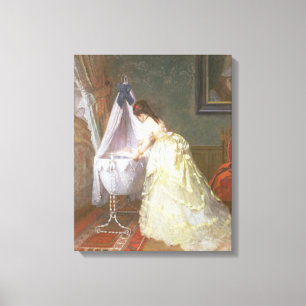 Lienzo Madre y bebé, 1869 (aceite en el panel)