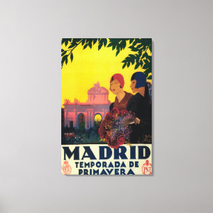 Lienzo Madrid en Springtime Poster de promoción de viajes