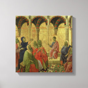Lienzo Maesta: Cristo entre los médicos, 1308-11