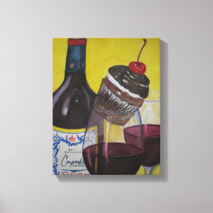 Lienzo Magdalena y vino de la magdalena