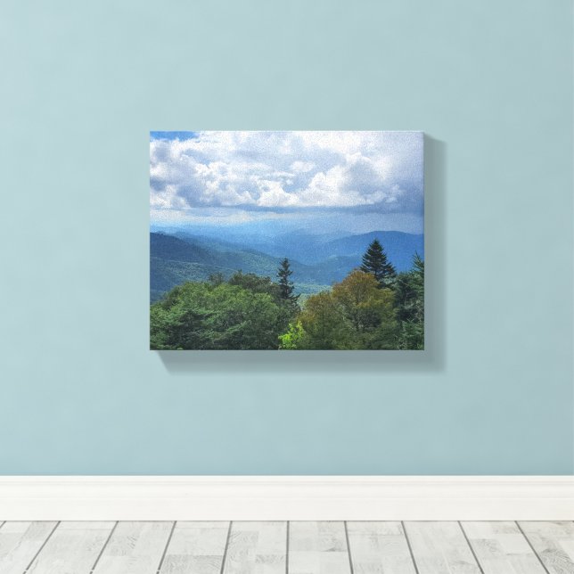 Lienzo Maggie Valley Blue Ridge Parkway Carolina del Nort (Insitu (piso de madera))