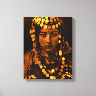 Lienzo Maghreb dorado mujer Chica bereber nail