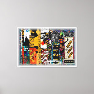 Lienzo Magia Chica Negro: Elegancia afrocéntrica en lienz