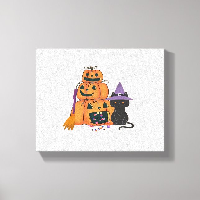 Lienzo Magic in My Paws - Halloween Cat Design Classic T (Anverso)