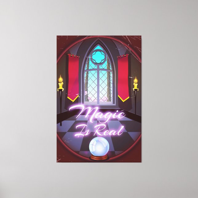 Lienzo Magic is Real inspiradora cita personalizado (Anverso)