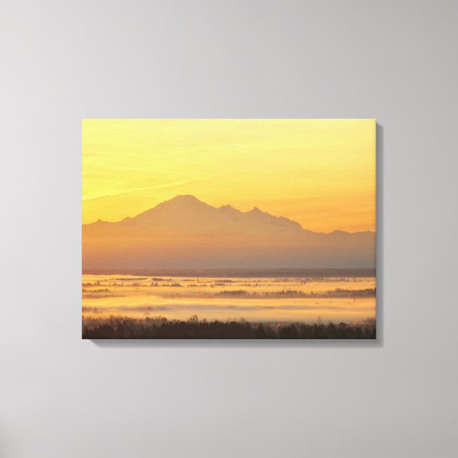 Lienzo Mágica de la montaña de la mañana. (Anverso)