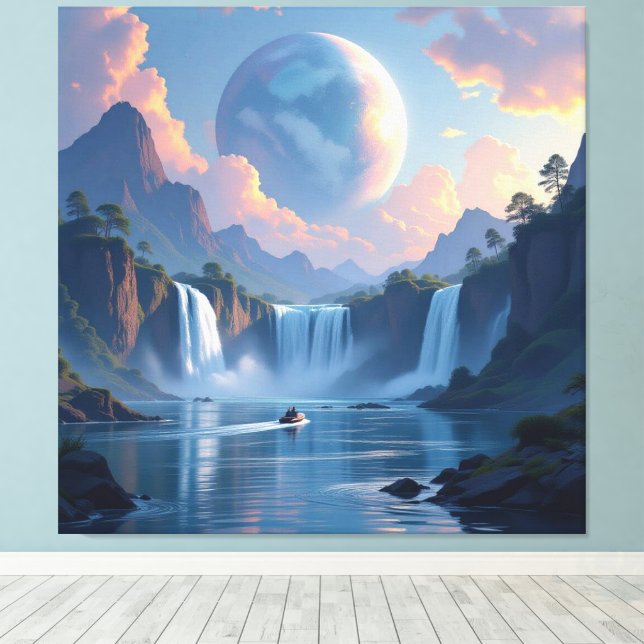 Lienzo Magie des Wasserfalls (Insitu (piso de madera))