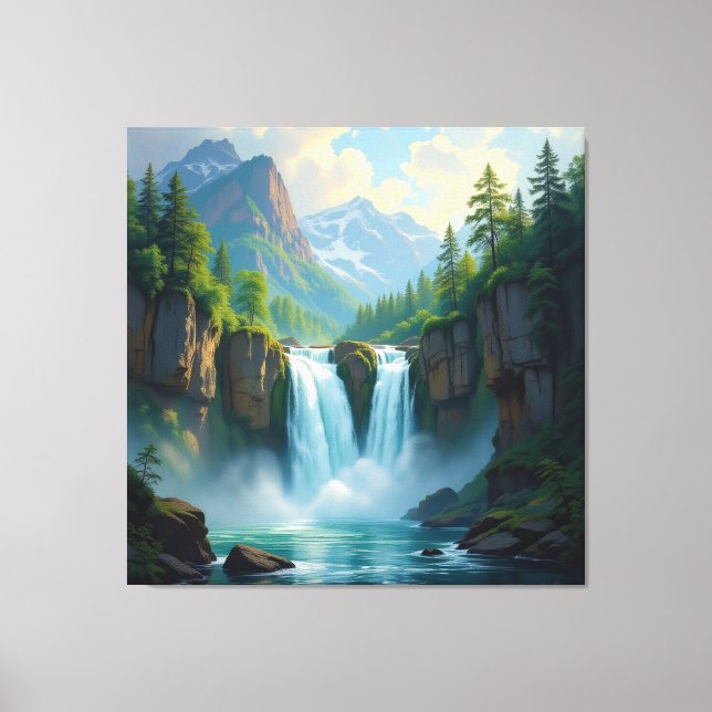 Lienzo Magie des Wasserfalls (Anverso)