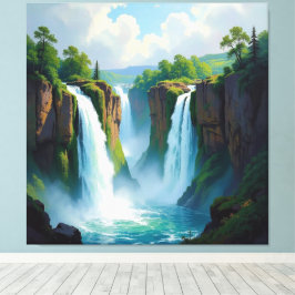 Lienzo Magie des Wasserfalls