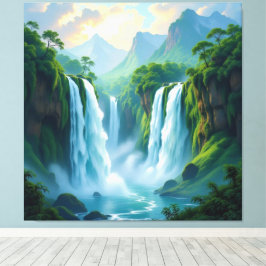 Lienzo Magie des Wasserfalls