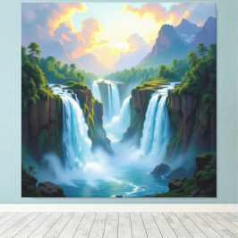 Lienzo Magie des Wasserfalls