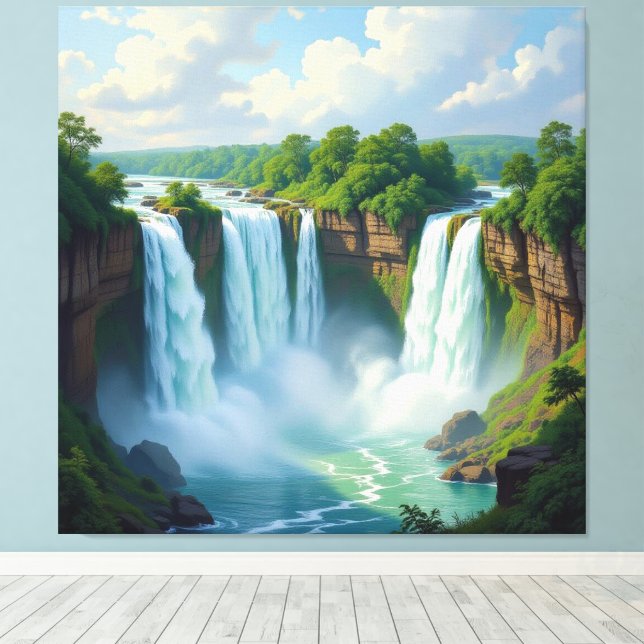 Lienzo Magie des Wasserfalls (Insitu (piso de madera))