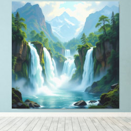 Lienzo Magie des Wasserfalls