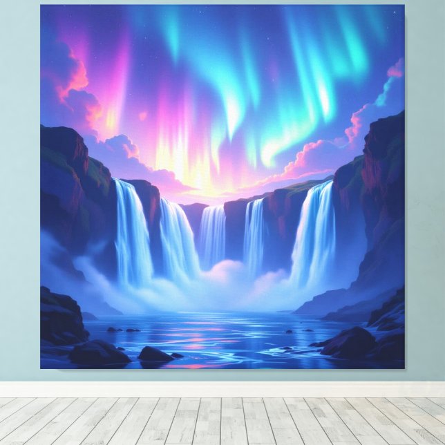 Lienzo Magie des Wasserfalls (Insitu (piso de madera))