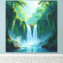 Lienzo Magie des Wasserfalls