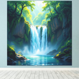 Lienzo Magie des Wasserfalls